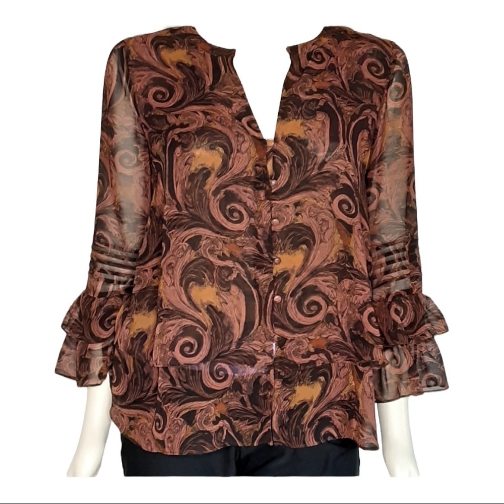 Hinge Nordstrom Sheer Top Sz Small